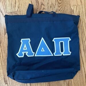Navy Blue ADPi Lettered Tote Bag